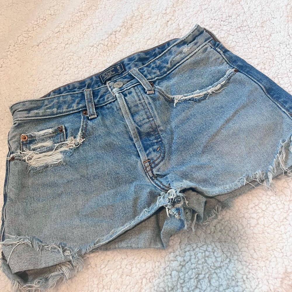 Abercrombie & Fitch harper low rise Denim Cutoff Shorts